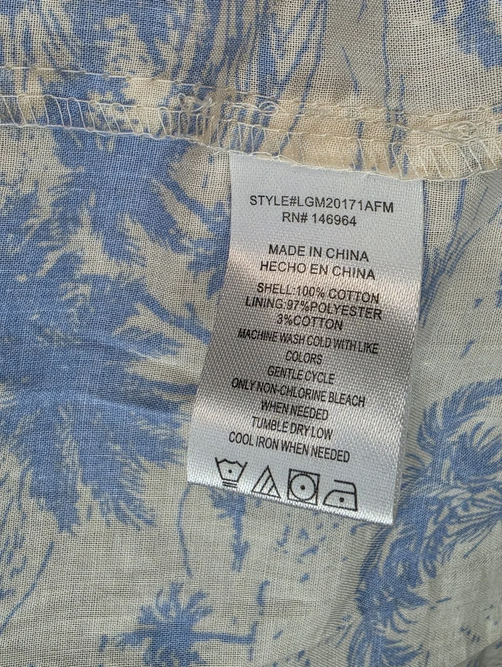 Laurel Grey Tropical Palm Print Tiered Maxi Dress - XL - Picture 8 of 8